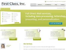 Tablet Screenshot of firstclassinc.com
